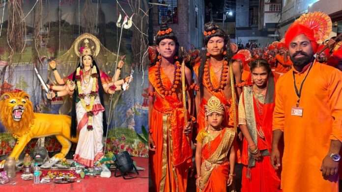 Durga festival was celebrated in Shegaon