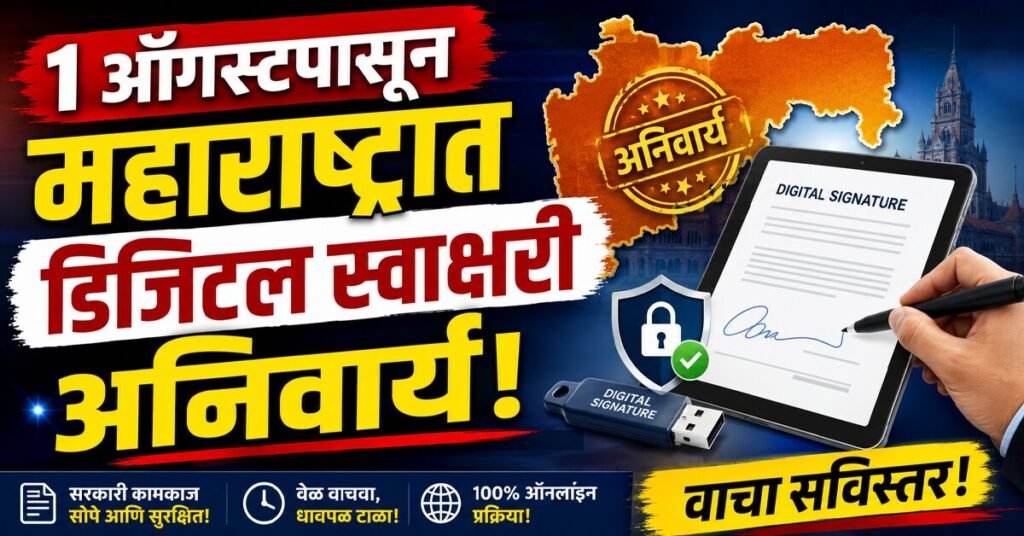 Digital Signature Mandatory for all government documents in Maharashtra.