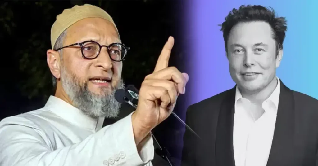Asaduddin Owaisi speaking on Elon Musk Starlink controversy in India.