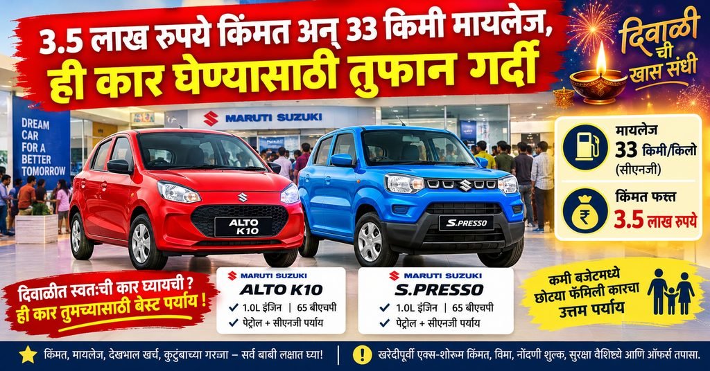 maruti suzuki alto s presso diwali offer
